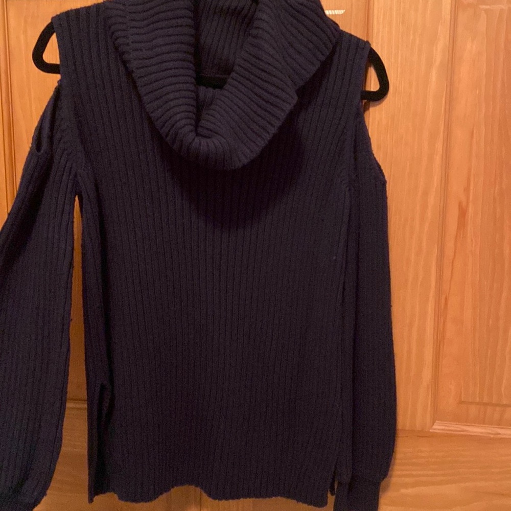 Maurice’s Navy Blue Cold Shoulder Sweater